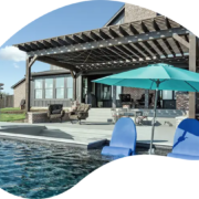 Watercolor Pools Residential Pool with Pergola in Salado, TX.